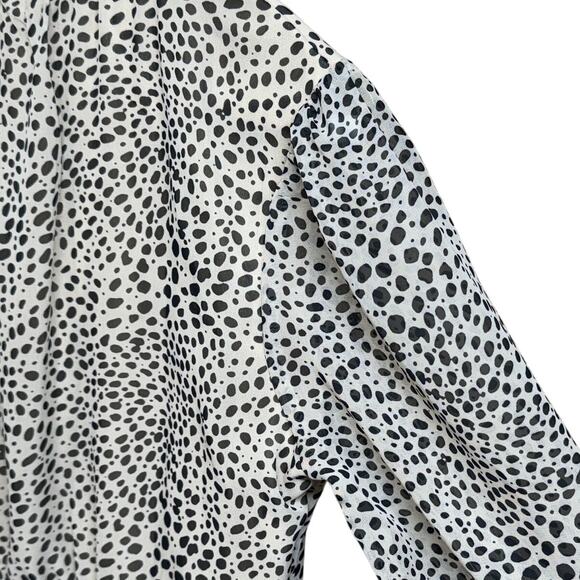 Almost Famous Tiered Sheer Ruffle Leopard Print Long Sleeve Dress Women 8 - Picture 3 of 11